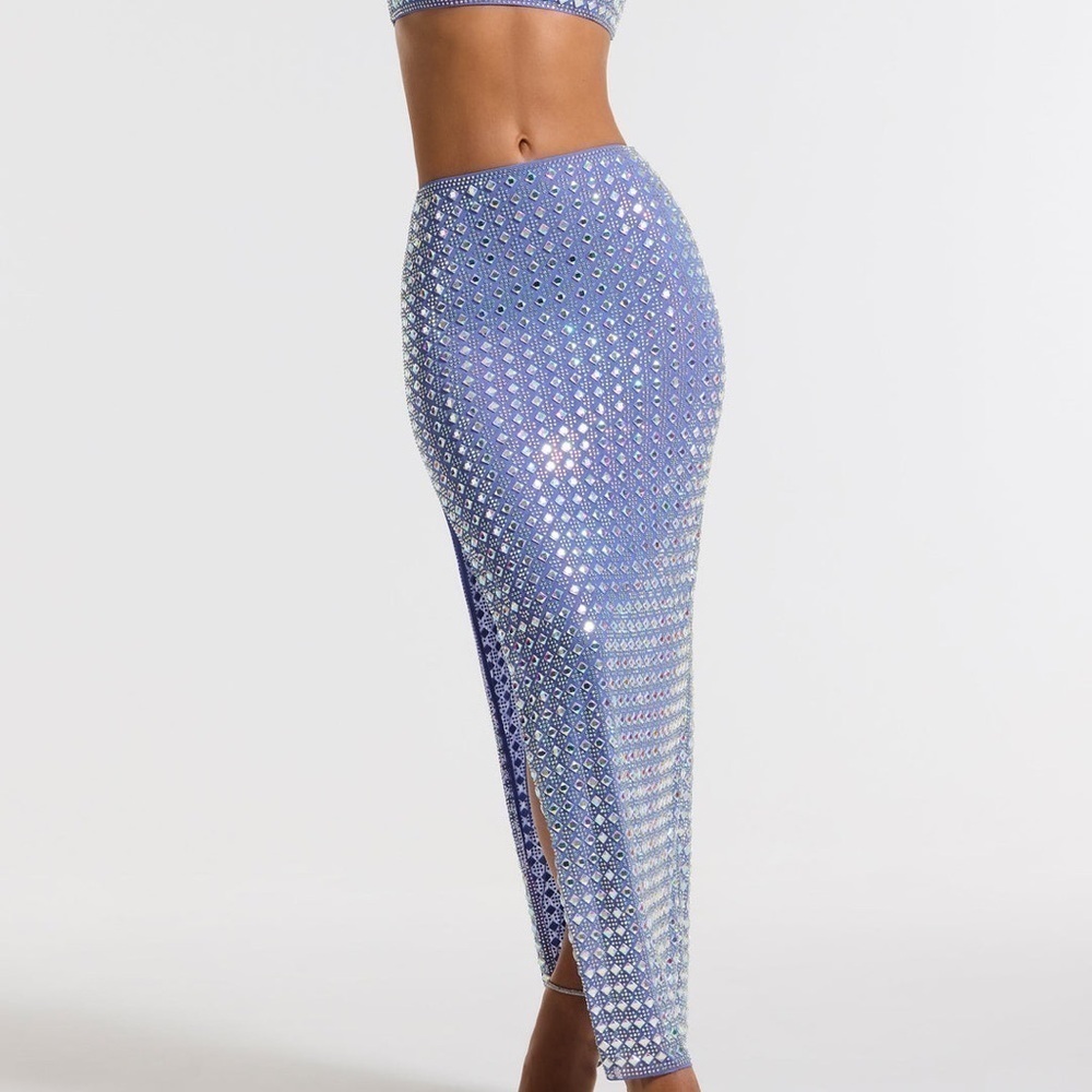 Oh polly Embellished purple skirt - Picture 2 of 14